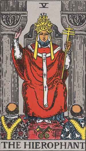 Le Hiérophante — Rider-Waite tarot card