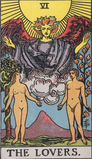 Los Enamorados — Rider-Waite tarot card