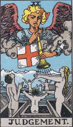 El Juicio — Rider-Waite tarot card