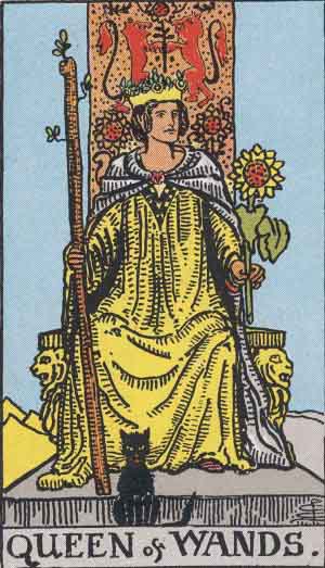 Reine de Bâtons — Rider-Waite tarot card