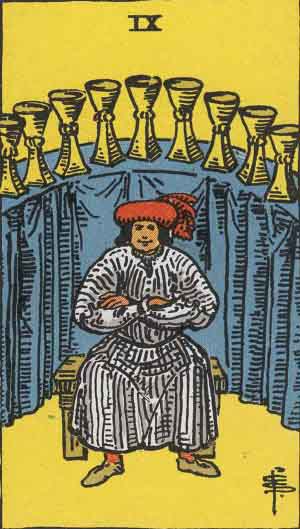 Nueve de Copas — Rider-Waite tarot card