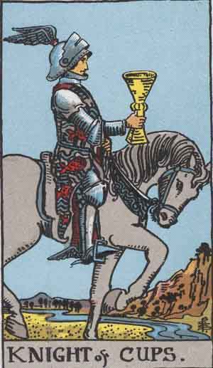 Caballo de Copas — Rider-Waite tarot card