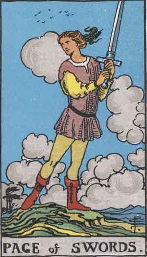 Valet d'Épées — Rider-Waite tarot card