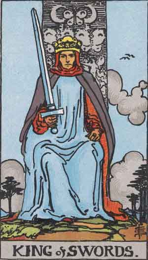 Roi d'Épées — Rider-Waite tarot card