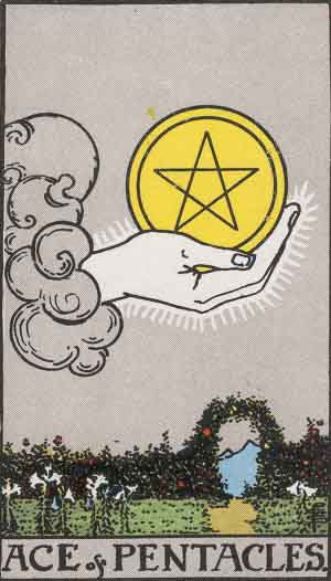 As de Oros — Rider-Waite tarot card