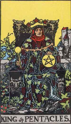 Roi de Deniers — Rider-Waite tarot card